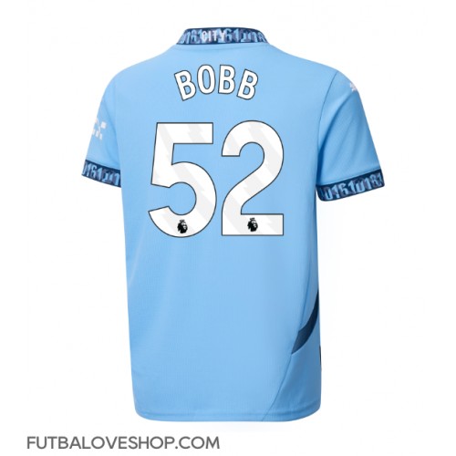 Dres Manchester City Oscar Bobb #52 Domáci 2024-25 Krátky Rukáv